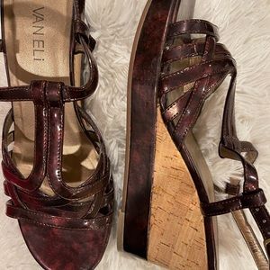 Vaneli brown wedge shoe  size 7.5
